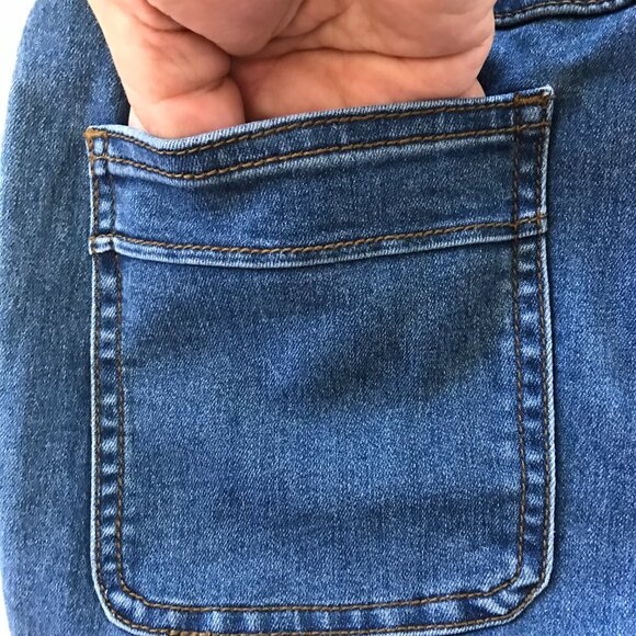 Free People Skinny Jeans Women 26 Blue Mid Rise Medium Wash Stretch Preppy 17251 - Picture 10 of 13